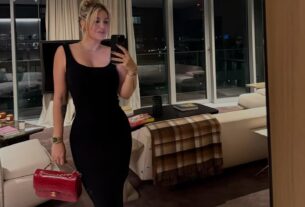 Wanda Nara impactó en la noche de Milán con vestido negro ajustado, cartera Chanel y stilettos Louboutin