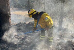 Córdoba: sigue el combate contra el incendio forestal en Guasapampa y el fuego ya llegó al Parque Nacional Traslasierra