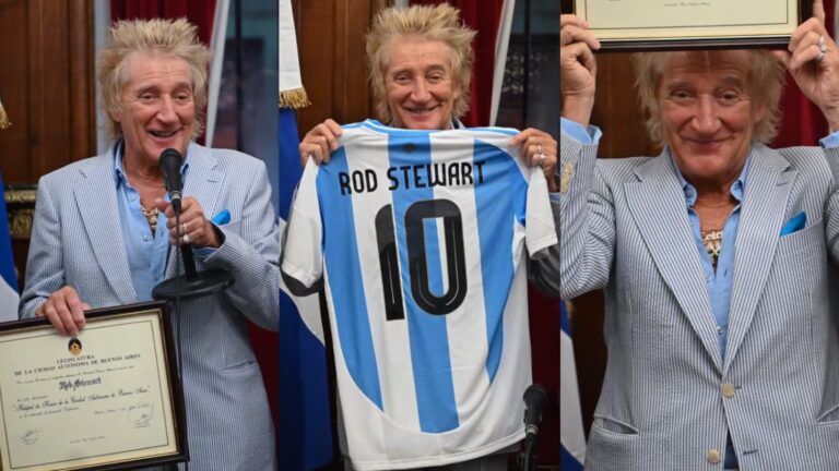 Rod Stewart fue declarado Huésped de Honor de la Ciudad de Buenos Aires y habló de Messi y Maradona